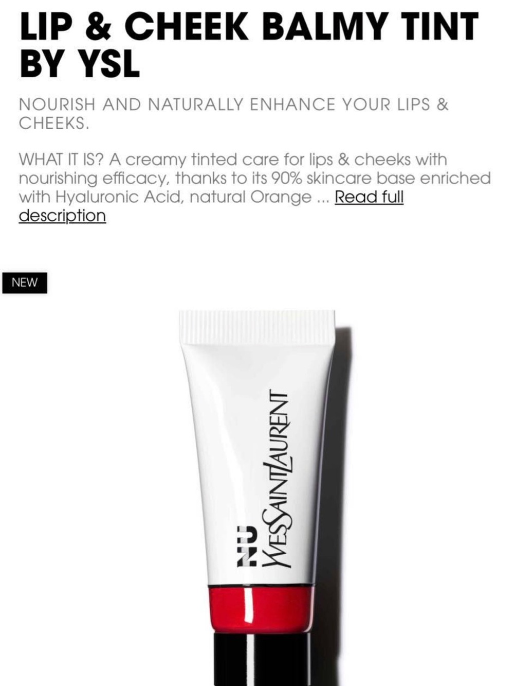 Yves Saint Laurent Lip & Cheek Balm in Red